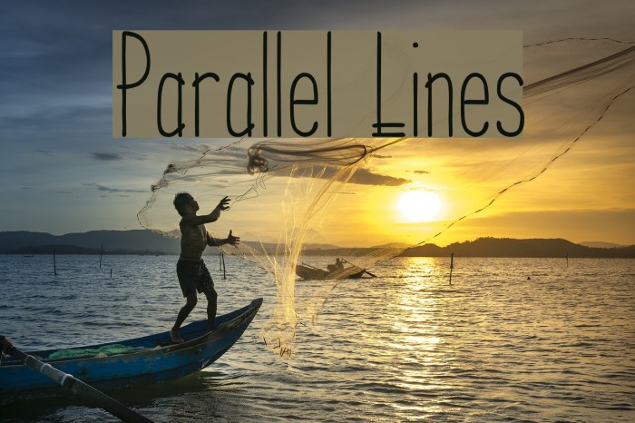 Parallel Lines Font examples