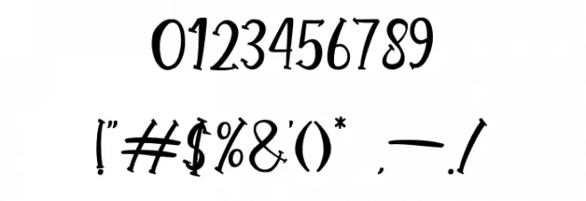 Parallel Night Font OTHER CHARS