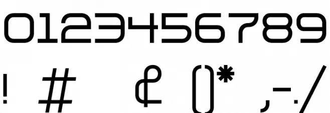 Parallello Font OTHER CHARS