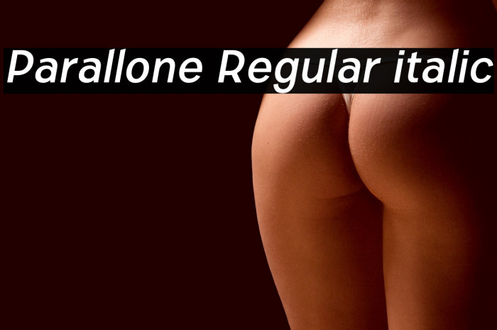 Parallone Regular italic Example 3