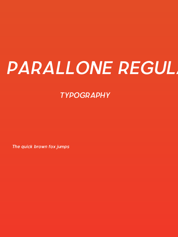 Parallone Regular italic Poster