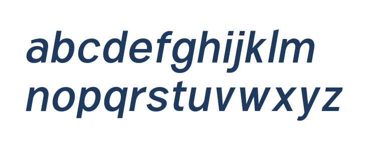 Parallone Regular italic Lowercase