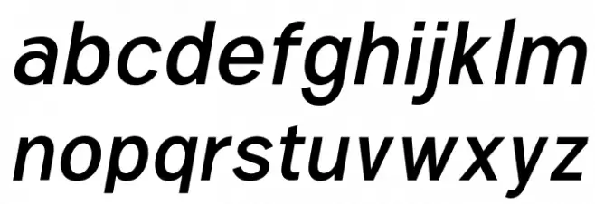 Parallone Regular italic Caratteri MINUSCOLO