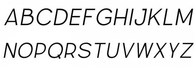 Parallone Thin italic Font UPPERCASE