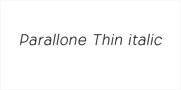 Parallone Thin italic Logo