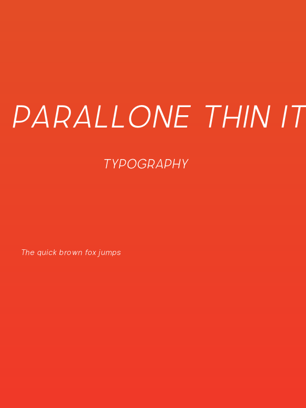 Parallone Thin italic Poster
