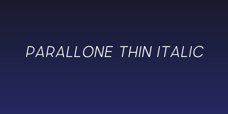 Parallone Thin italic Social Header