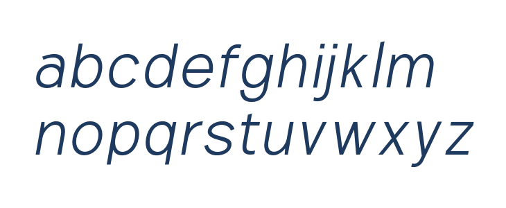 Parallone Thin italic Lowercase