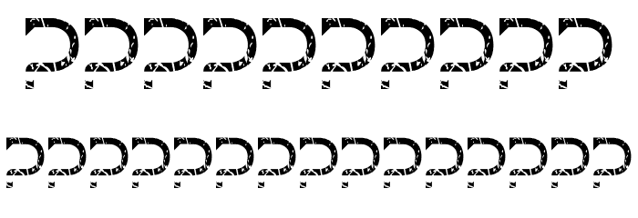 Paralyzed Sky and Moon - LJ-design Studios Grunge Font OTHER CHARS