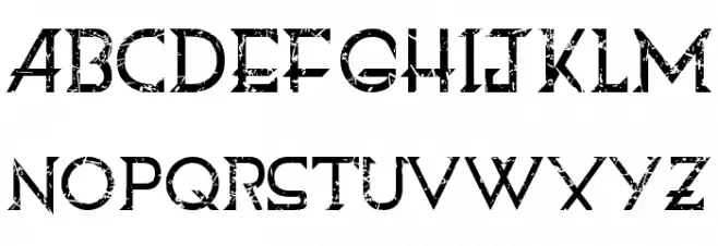 Paralyzed Sky and Moon - LJ-design Studios Grunge फ़ॉन्ट लोअरकेस