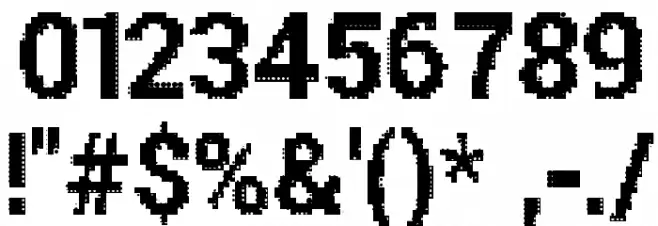 Parametric Glitch Bold Font OTHER CHARS