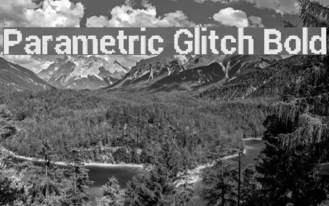 Parametric Glitch Bold Font examples