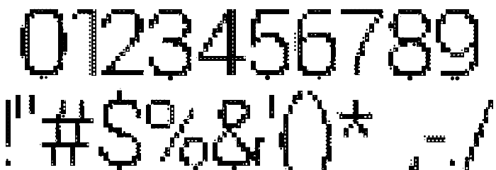 Parametric Glitch Regular Font OTHER CHARS