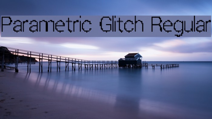 Parametric Glitch Regular Font examples