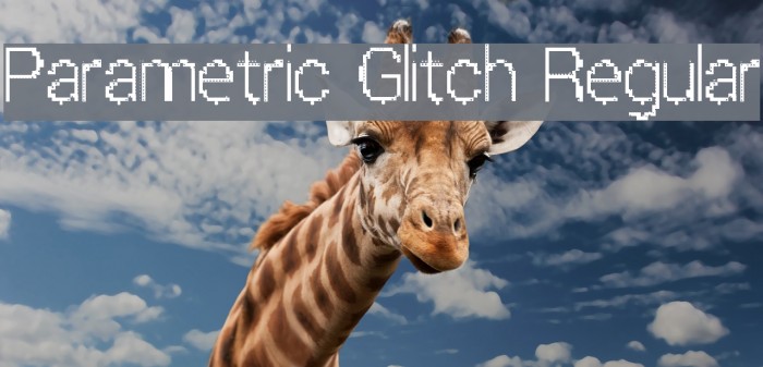 Parametric Glitch Regular Font examples