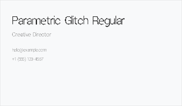 Parametric Glitch Regular Business Card