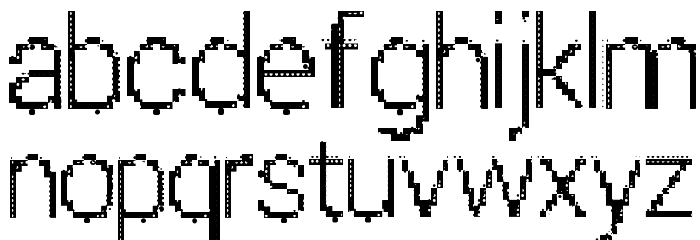 Parametric Glitch Regular Font LOWERCASE