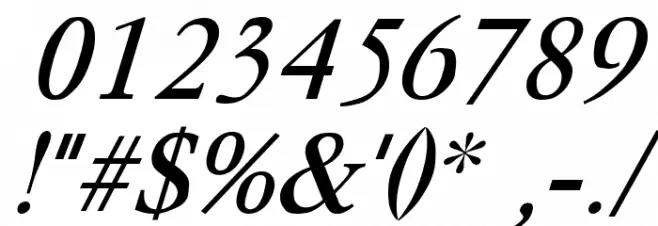 Paramount Italic Caratteri ALTRI CARATTERI