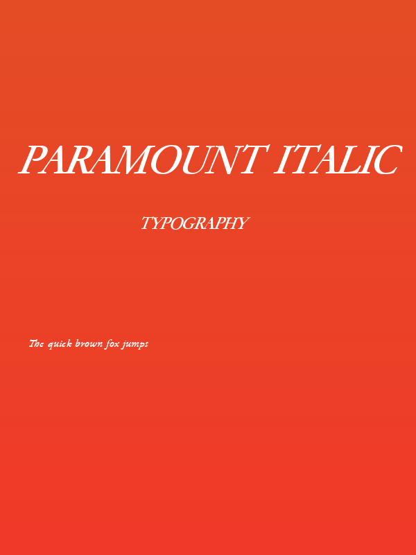 Paramount Italic Poster