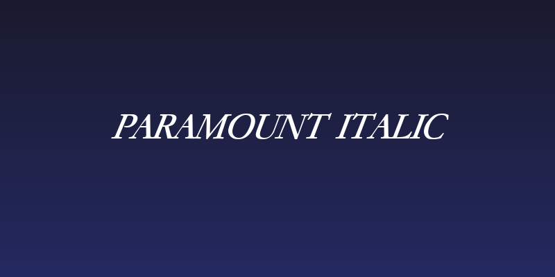 Paramount Italic Social Header