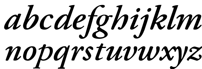 Paramount Italic Caratteri MINUSCOLO