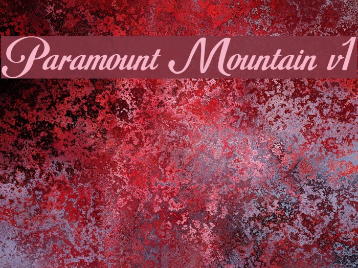 Paramount Mountain v1 Font examples