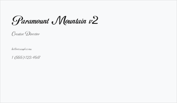 Paramount Mountain v2 Business Card