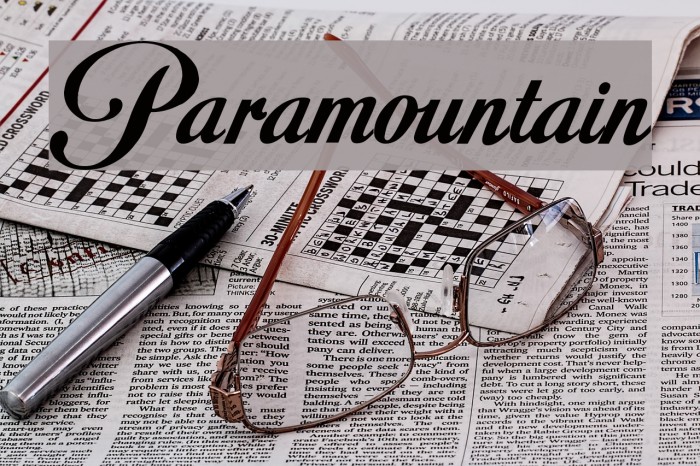 Paramountain Font examples