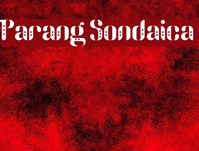 Parang Sondaica Example 1