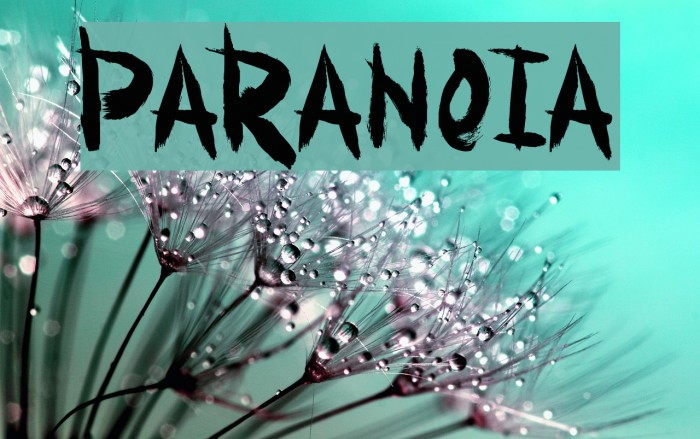Paranoia Font examples