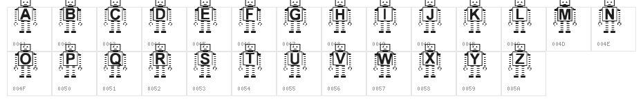 Paranoid Android Character Map