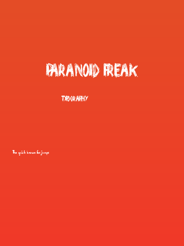 Paranoid Freak Poster