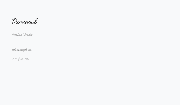 Paranoid Business Card