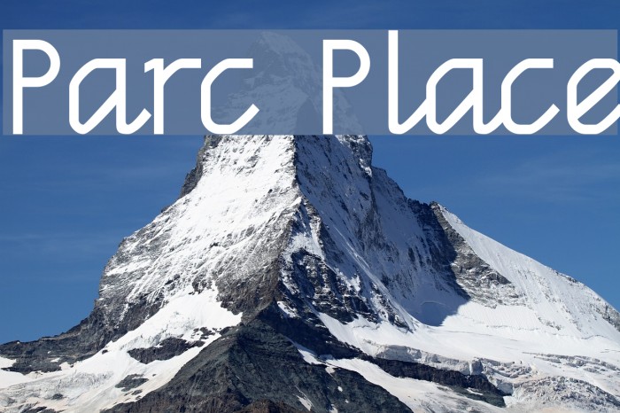 Parc Place Font examples
