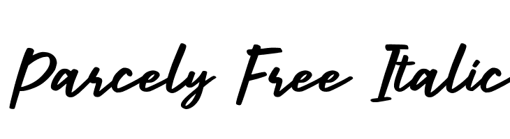 Parcely Free Italic  नि: शुल्क फ़ॉन्ट्स डाउनलोड