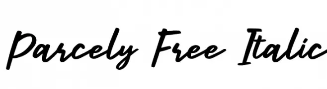 Parcely Free Italic  フリーフォントのダウンロード