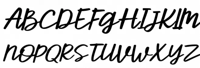 Parcely Free Italic Caratteri MAIUSCOLE