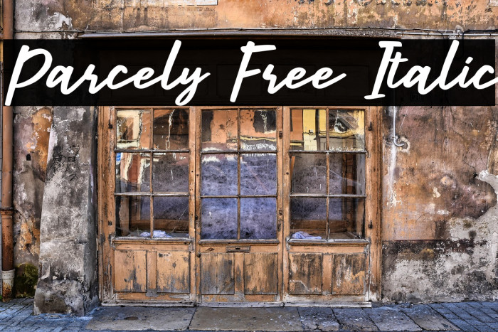 Parcely Free Italic Example 1