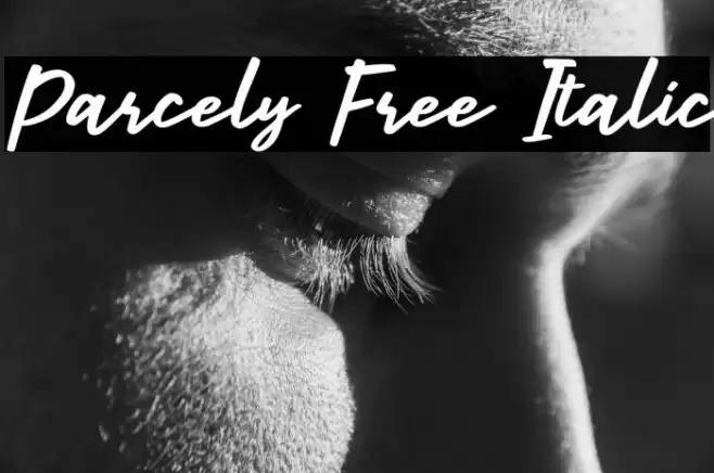 Parcely Free Italic Font examples