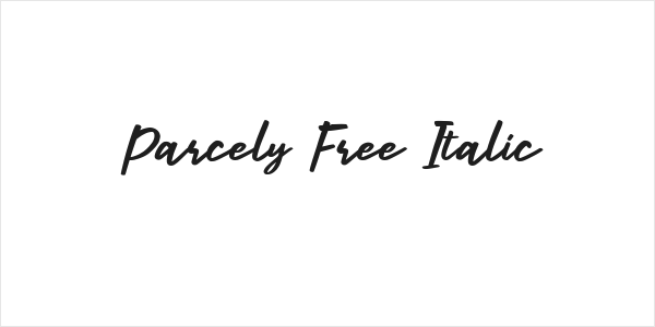 Parcely Free Italic Logo