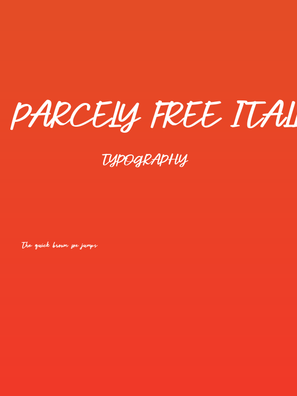 Parcely Free Italic Poster