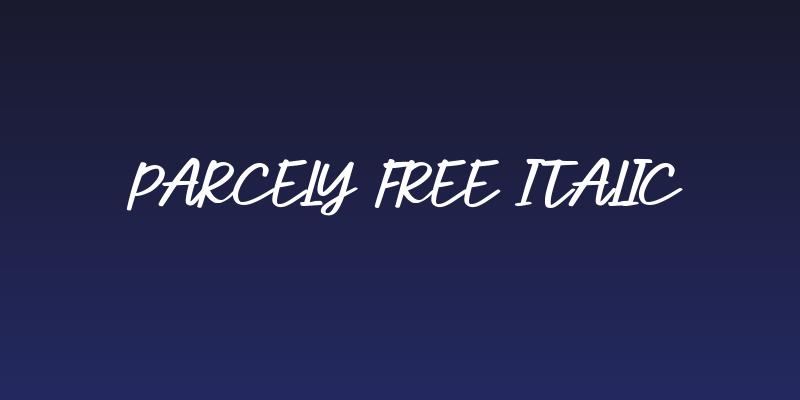 Parcely Free Italic Social Header