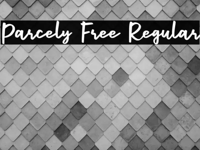 Parcely Free Regular Font examples