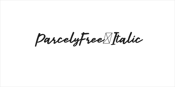 ParcelyFree-Italic Logo