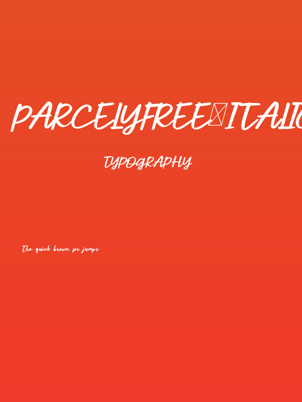 ParcelyFree-Italic Poster