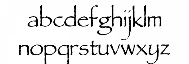 Parchment MF Font LOWERCASE