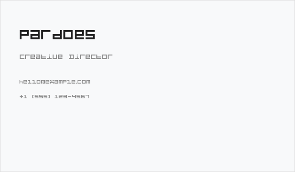 Pardoes Business Card
