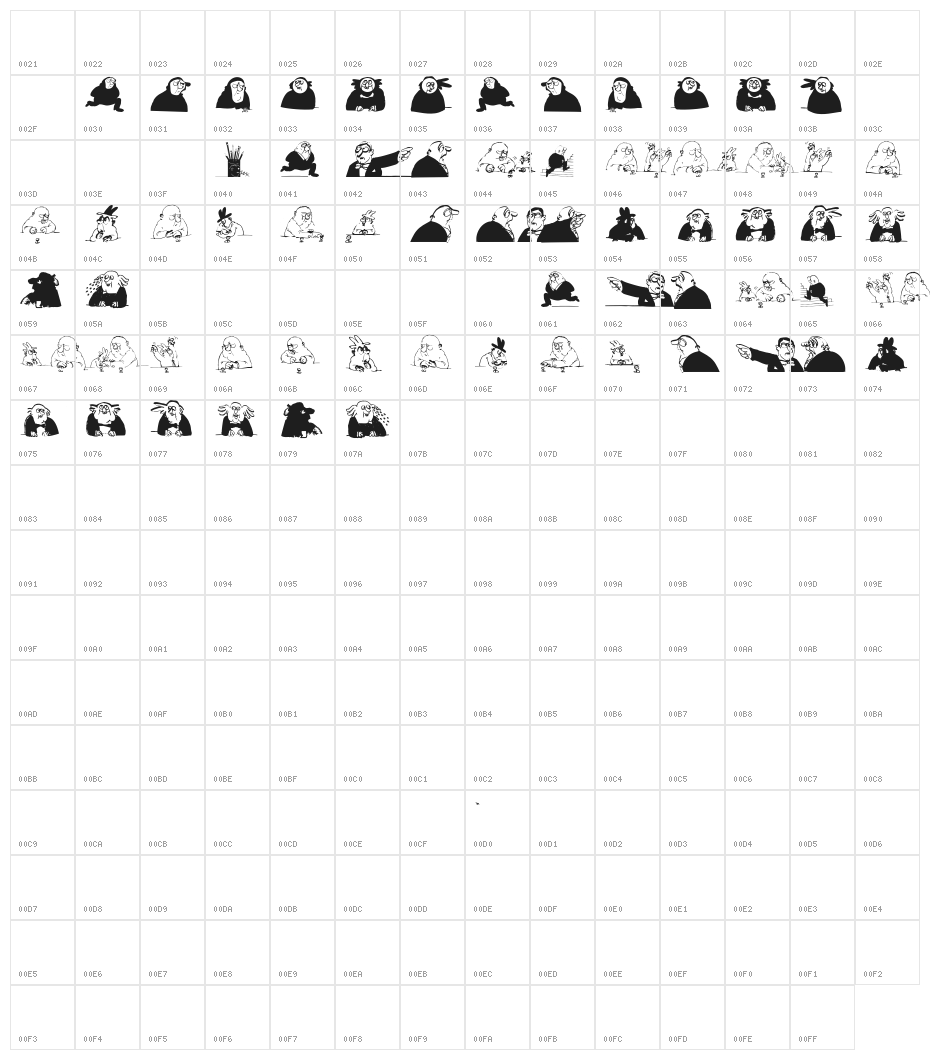 PardonThankYou Character Map