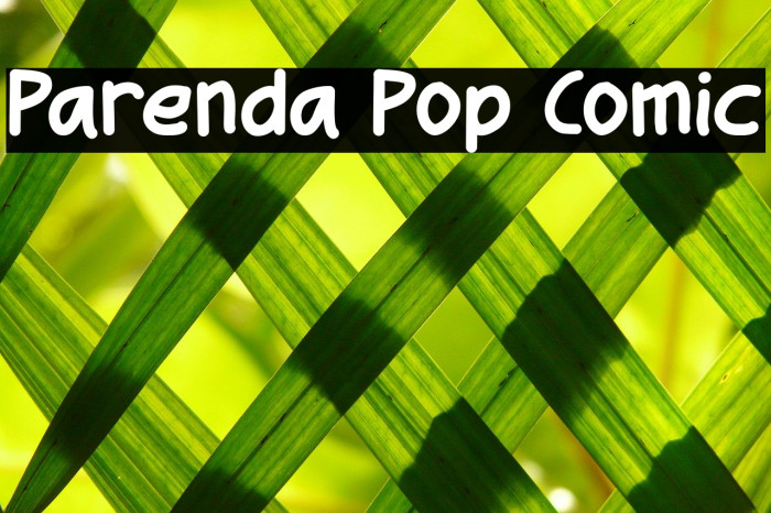 Parenda Pop Comic Font examples