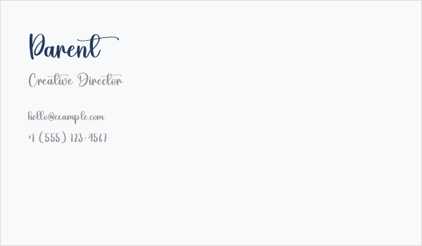 Parent Business Card
